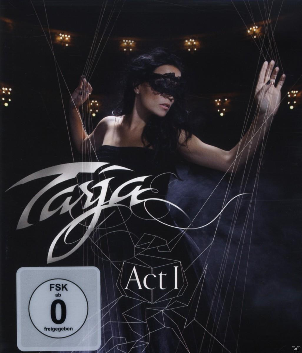 Albumcover für Tarja Act I, zeigt eine Frau in einem schwarzen Kleid mit Fäden.