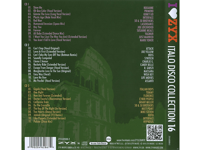 Thumbnail - VARIOUS - Zyx Italo Disco Collection 16 (CD)