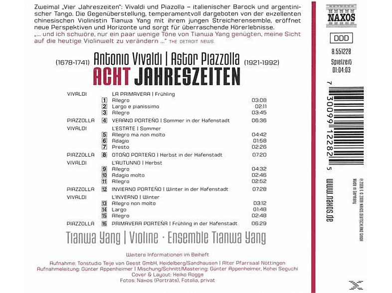 Thumbnail - Tianwa & Ensemble Yang - Acht Jahreszeiten (CD)