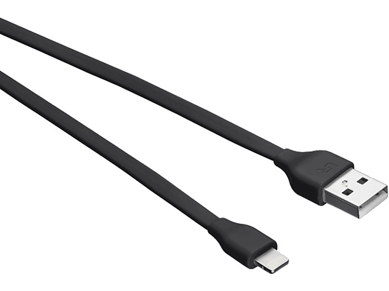 URBAN REVOLT Lightning - USB kabel Flat 1 m Zwart (20127)