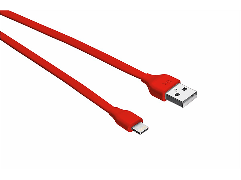 URBAN REVOLT Lightning - USB kabel Flat 1 m Rood (20129)