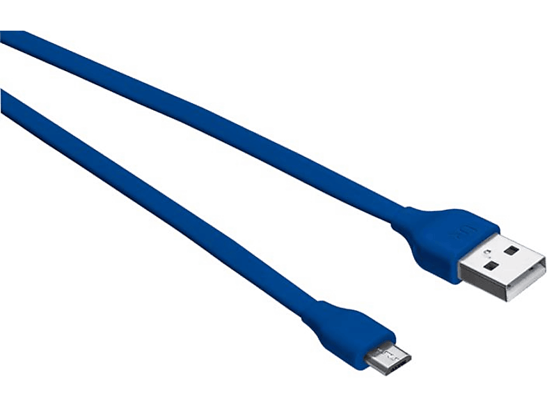 URBAN REVOLT microUSB - USB kabel Flat 1 m Blauw (20136)