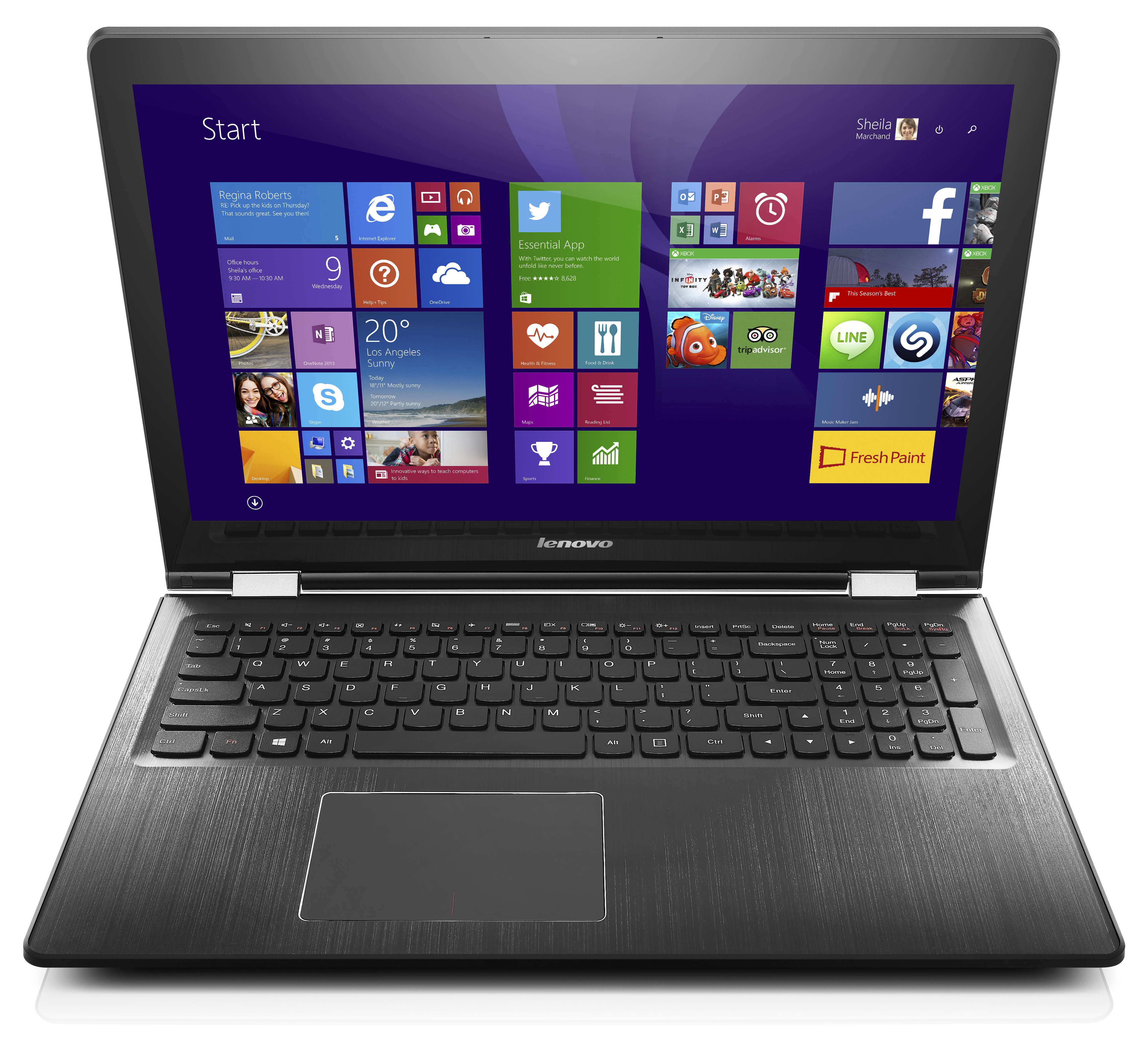 LENOVO Yoga 500 - 15,6 Zoll - Intel® Core™ i7 i7-6500U - 8 GB - 256 GB - NVIDIA - Windows 10 Home (64 Bit)