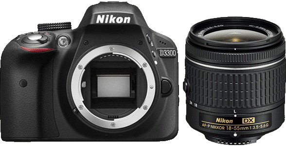 NIKON D3300 + AF-P 18-55 VR Kit fekete 