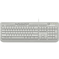 MICROSOFT Wired Keyboard 600, Tastatur, kabelgebunden, Weiß