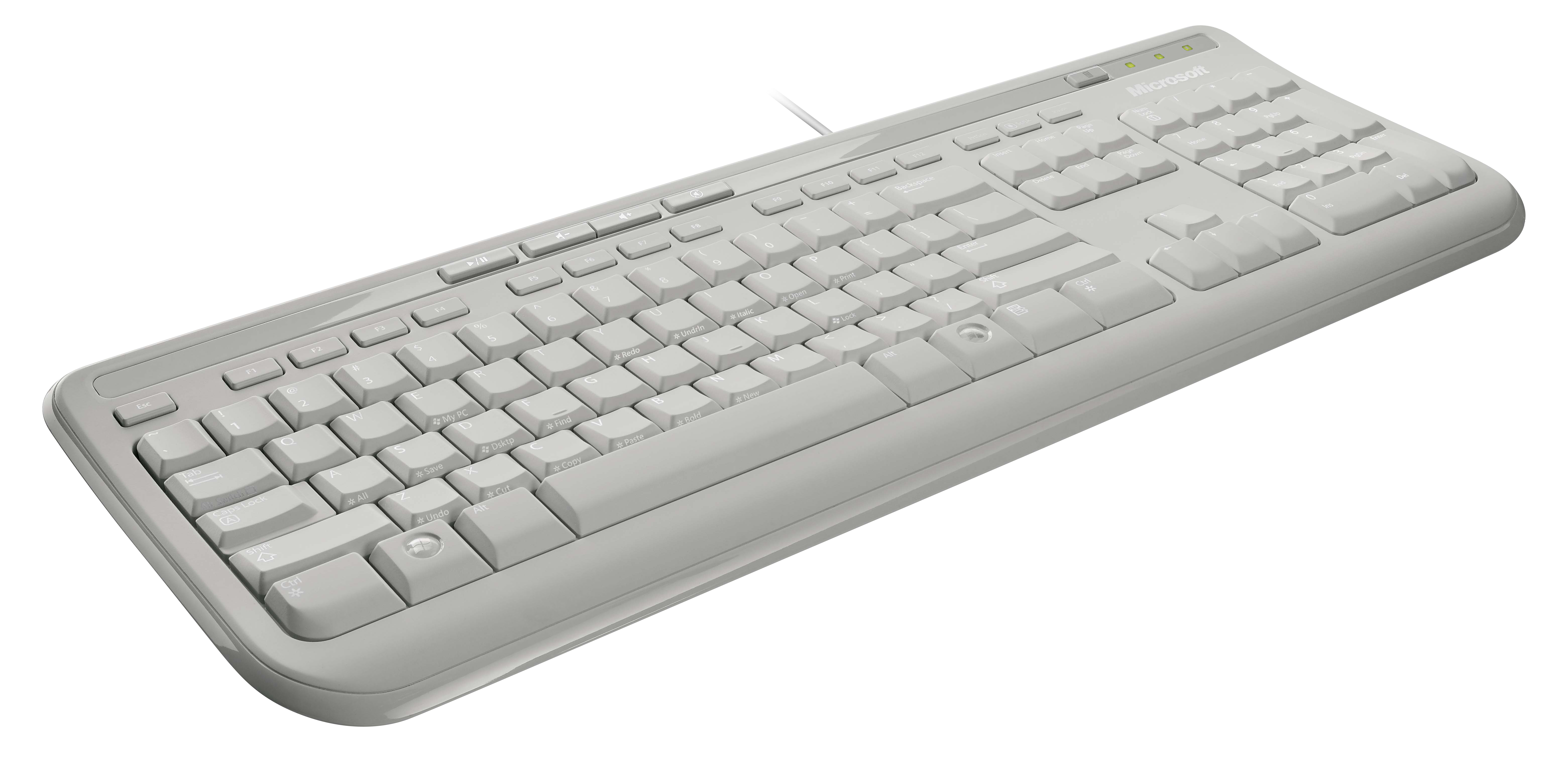 MICROSOFT Wired Keyboard 600, Tastatur, kabelgebunden, Weiß