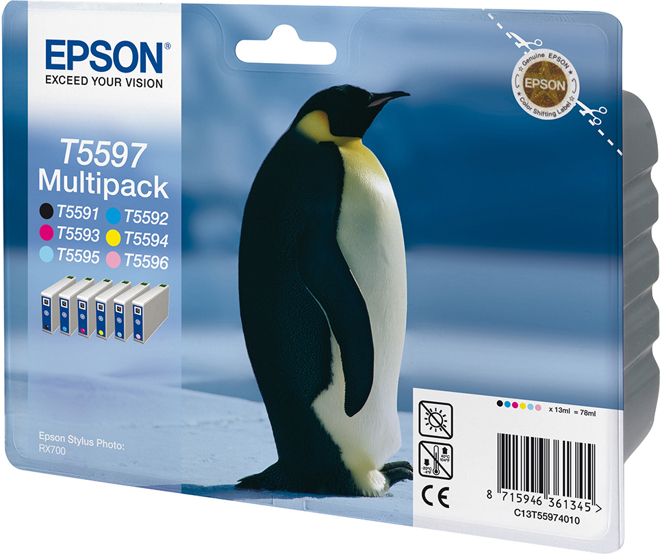 EPSON Original Tintenpatrone mehrfarbig (C13T55974010)