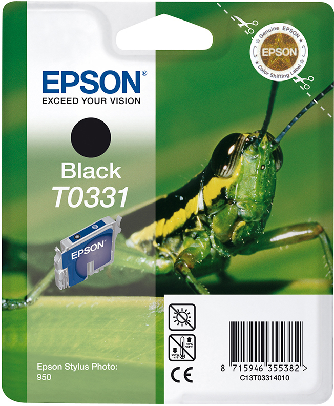 EPSON Original Tintenpatrone Schwarz (C13T03314010)