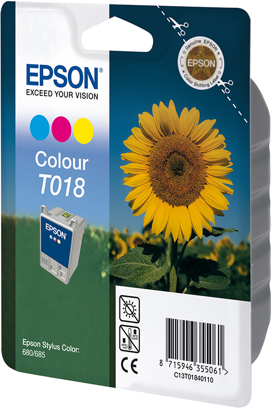 EPSON Original Tintenpatrone mehrfarbig (C13T01840110)