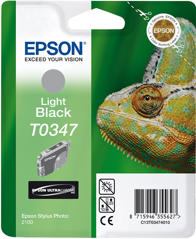 EPSON Original Tintenpatrone Light Schwarz (C13T03474010)