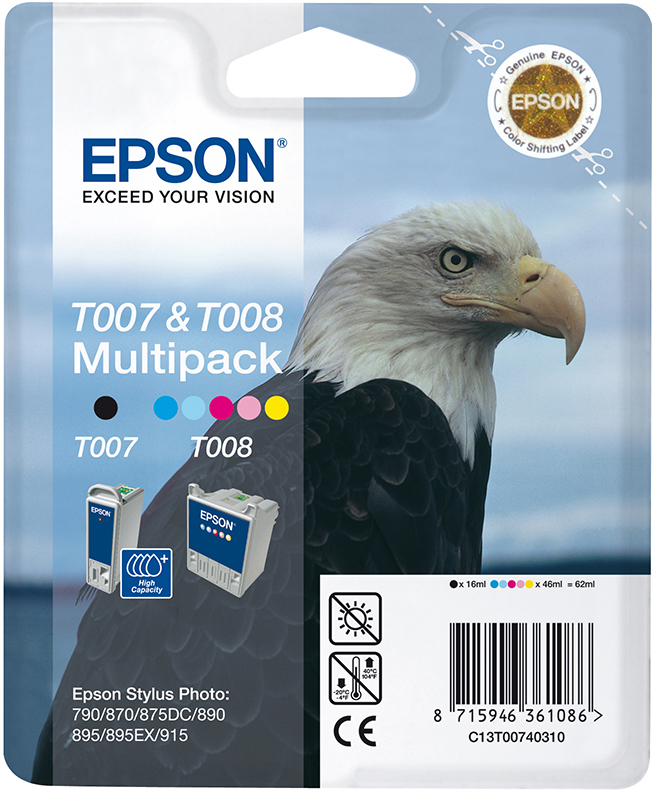 EPSON Original Tintenpatrone mehrfarbig (C13T00740310)