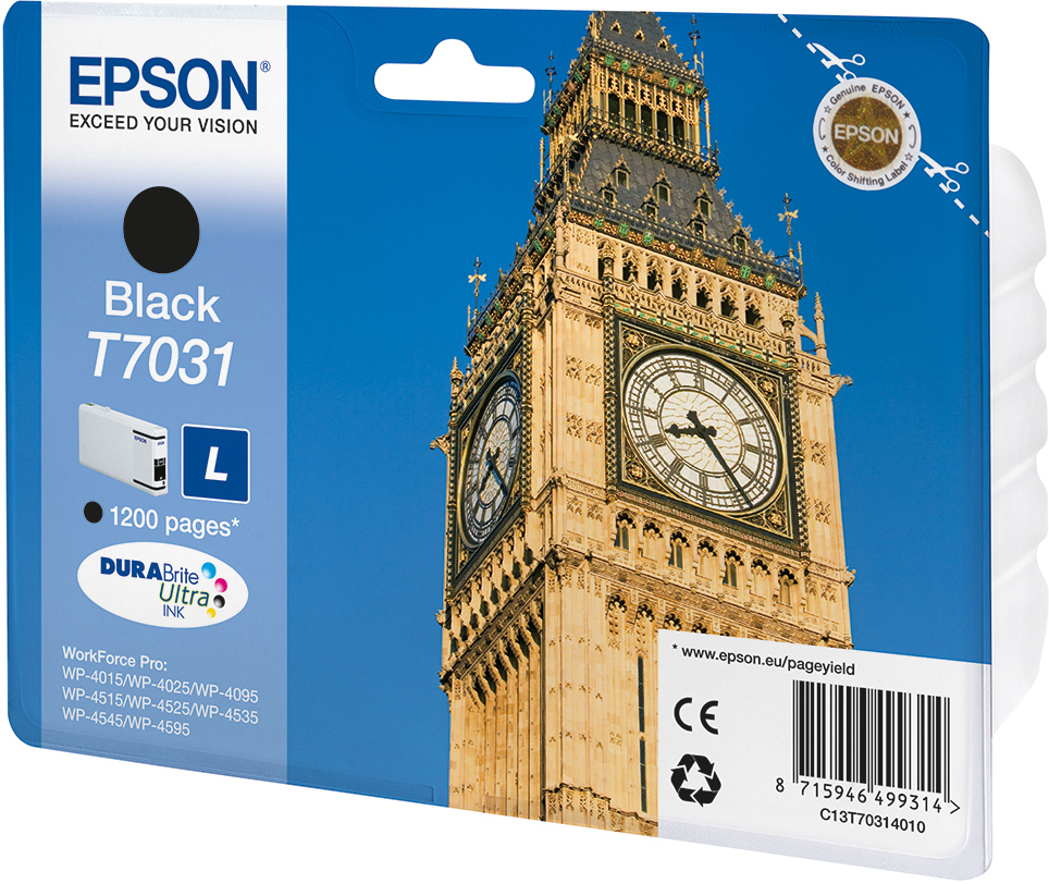 EPSON Original Tintenpatrone Schwarz (C13T70314010)