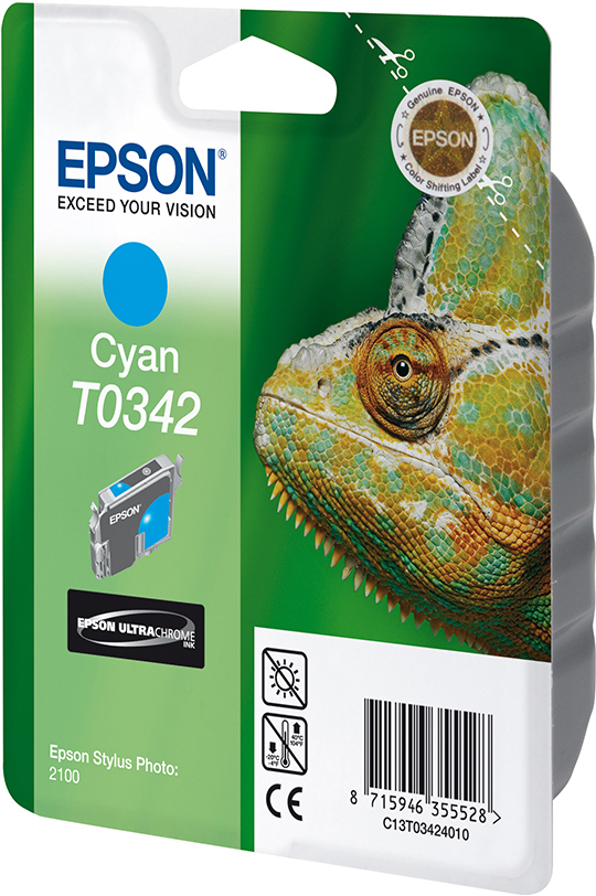 EPSON Original Tintenpatrone Cyan (C13T03424010)