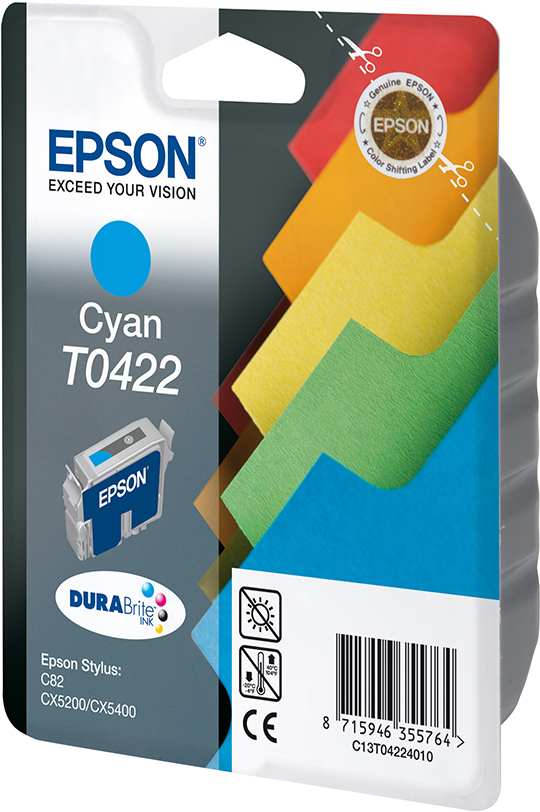 EPSON Original Tintenpatrone Cyan (C13T04224010)