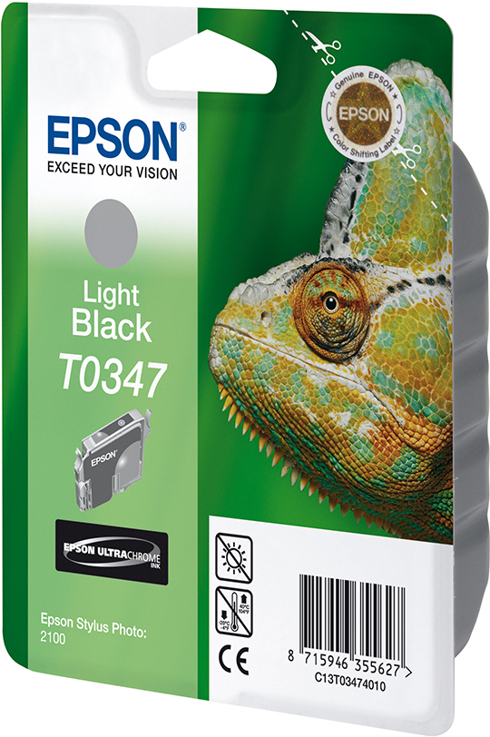 EPSON Original Tintenpatrone Light Schwarz (C13T03474010)