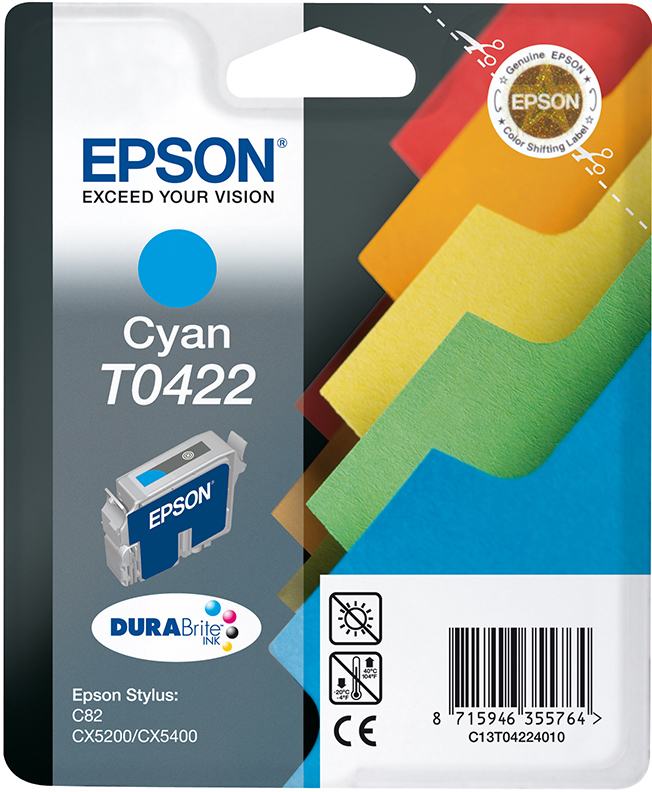 EPSON Original Tintenpatrone Cyan (C13T04224010)