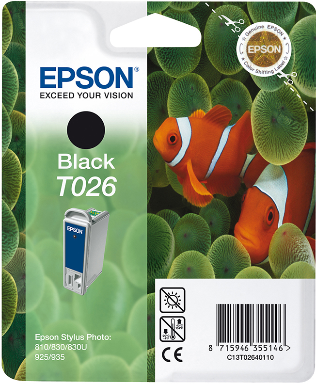 EPSON Original Tintenpatrone Schwarz (C13T02640110)