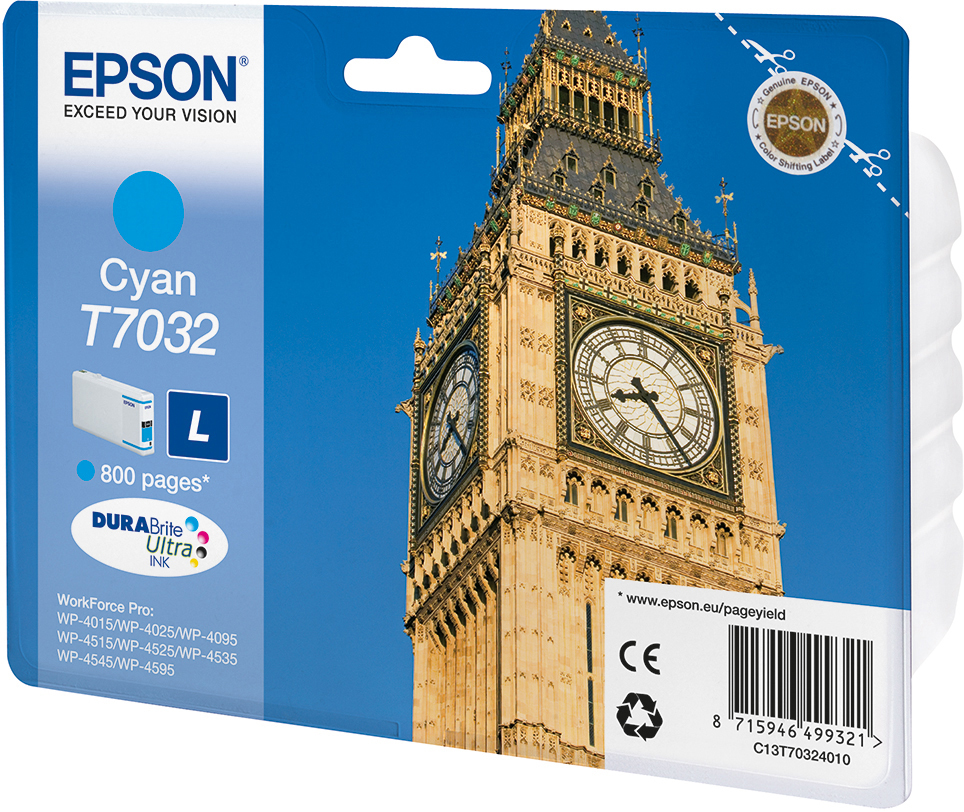 EPSON Original Tintenpatrone Cyan (C13T70324010)