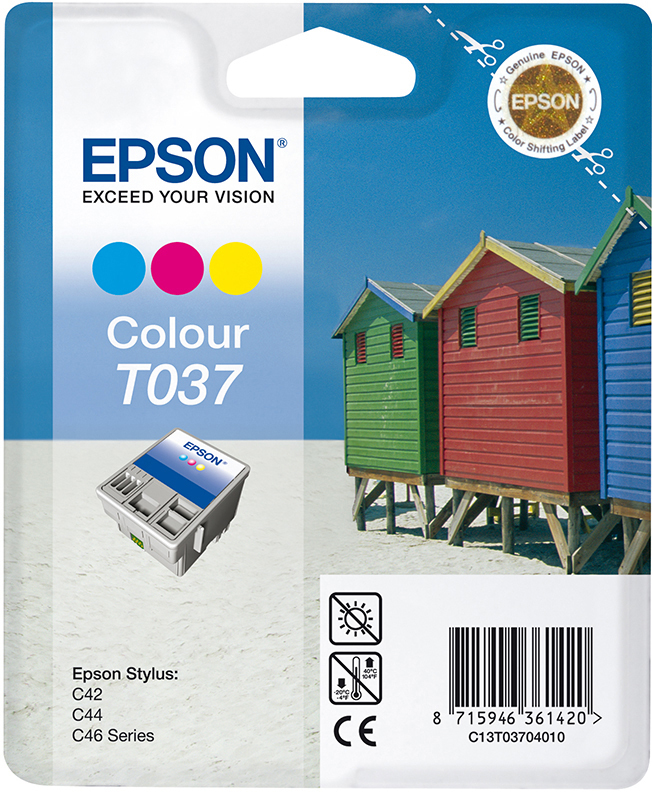 EPSON Original Tintenpatrone mehrfarbig (C13T03704010)