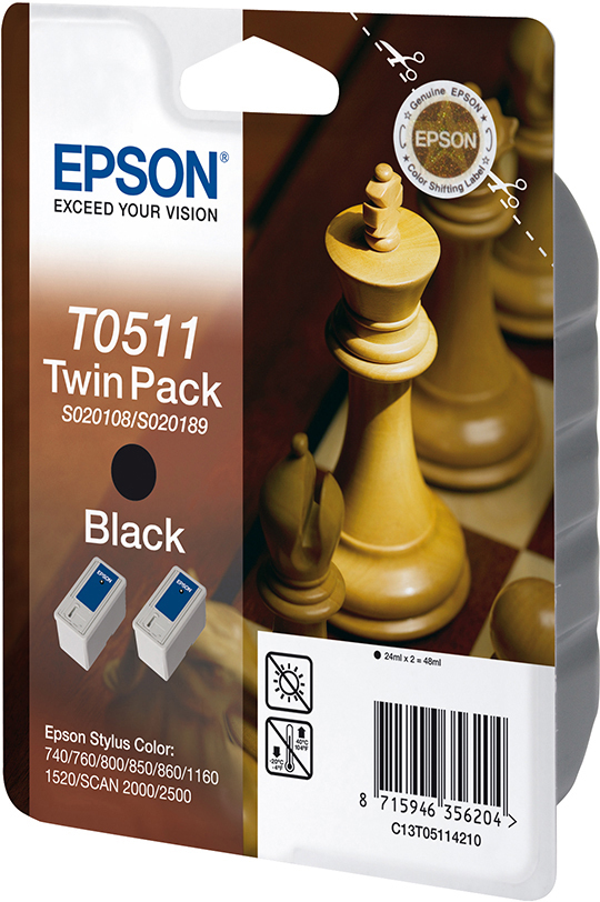 EPSON Original Tintenpatrone Schwarz (C13T05114210)