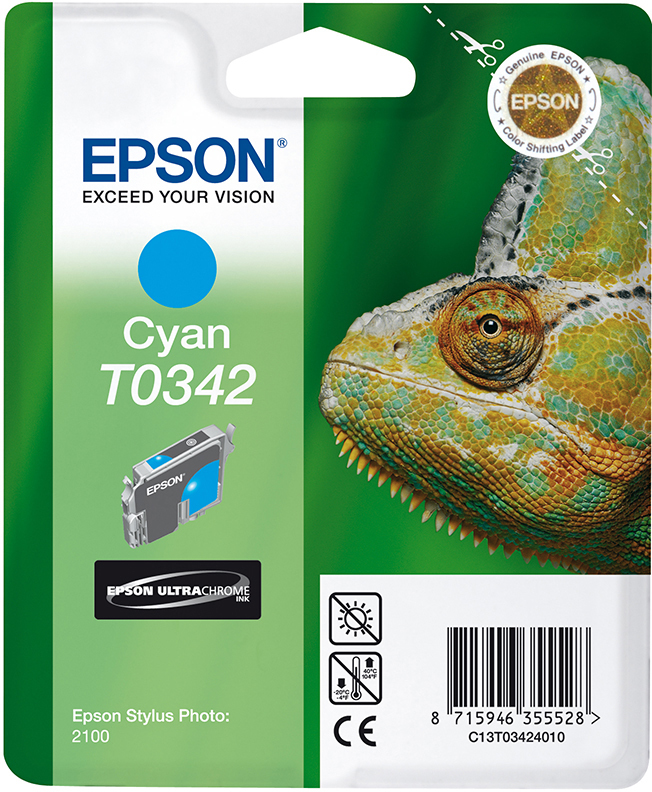 EPSON Original Tintenpatrone Cyan (C13T03424010)