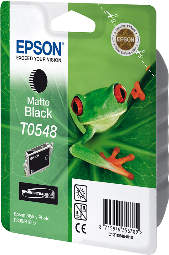 EPSON Original Schwarz Tintenpatrone (C13T05484010) Matt