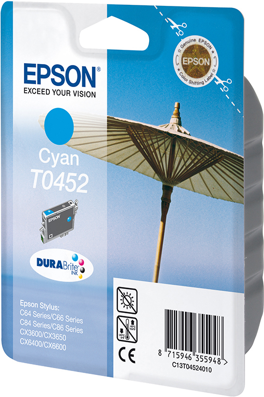 EPSON Original Tintenpatrone Cyan (C13T04524010)