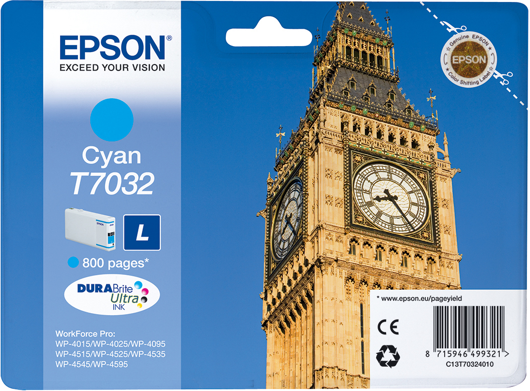 EPSON Original Tintenpatrone Cyan (C13T70324010)
