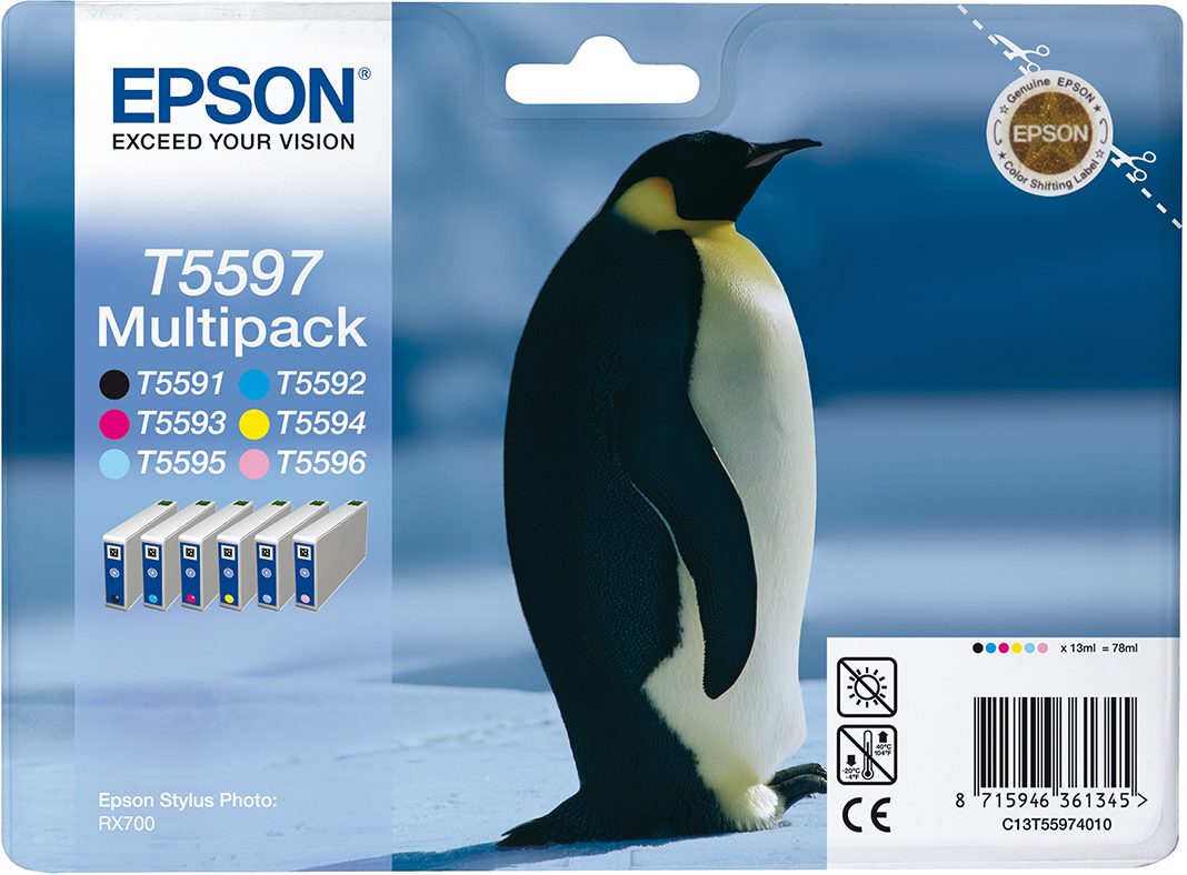 EPSON Original Tintenpatrone mehrfarbig (C13T55974010)
