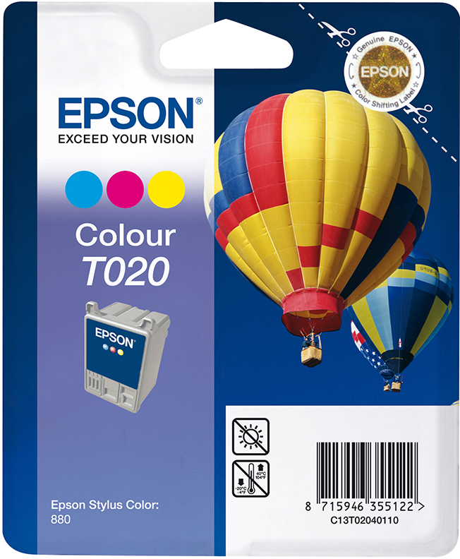 EPSON Original Tintenpatrone mehrfarbig (C13T02040110)