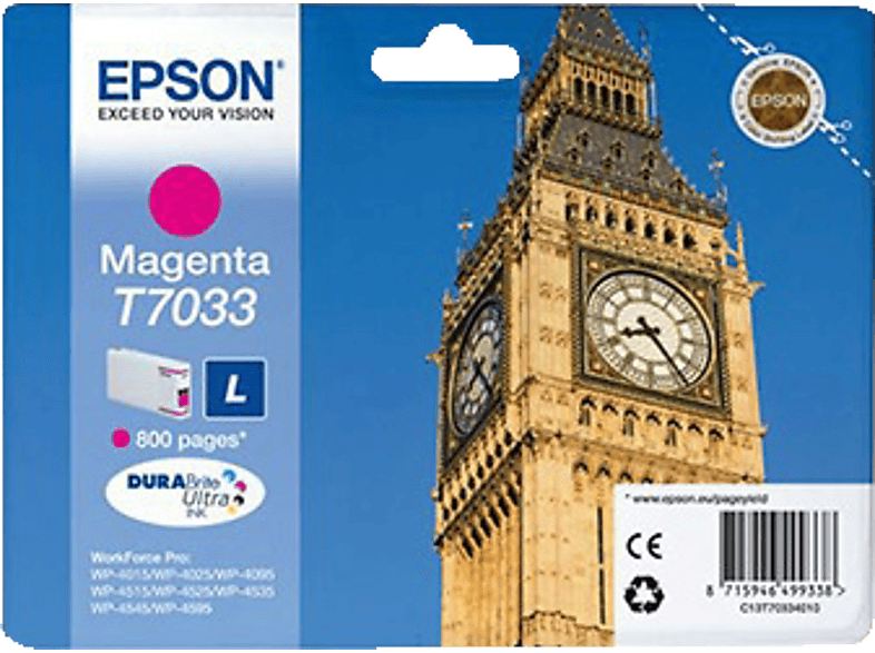 EPSON Original (C13T70334010) Tintenpatrone Magenta