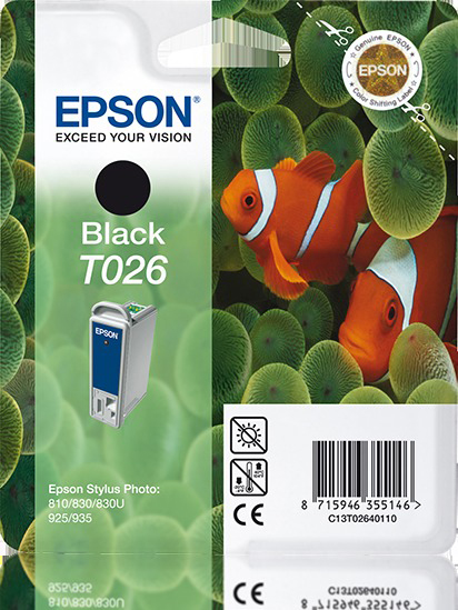 EPSON Original Tintenpatrone Schwarz (C13T02640110)