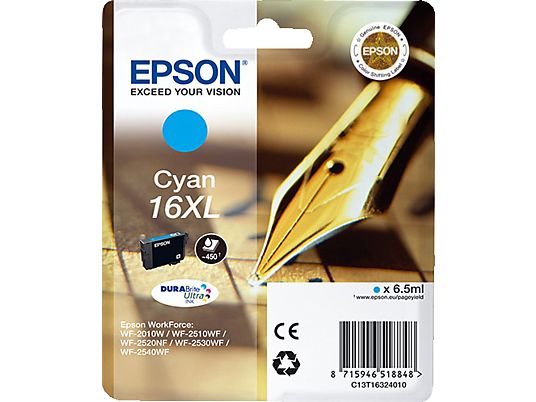 EPSON C13T16324010 - Tintenpatrone (Cyan)