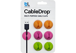 BLUELOUNGE CableDrop, orange / rose / vert - Support pour câble (Orange/Rose/Vert)