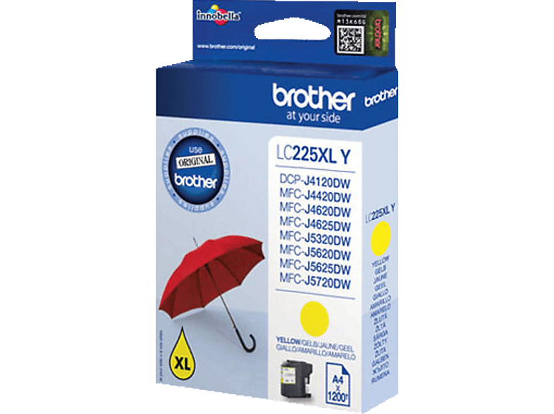 BROTHER Original Tintenpatrone Gelb (LC-225XLY)