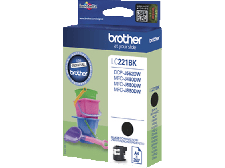 BROTHER Original (LC-221BK) Tintenpatrone Schwarz