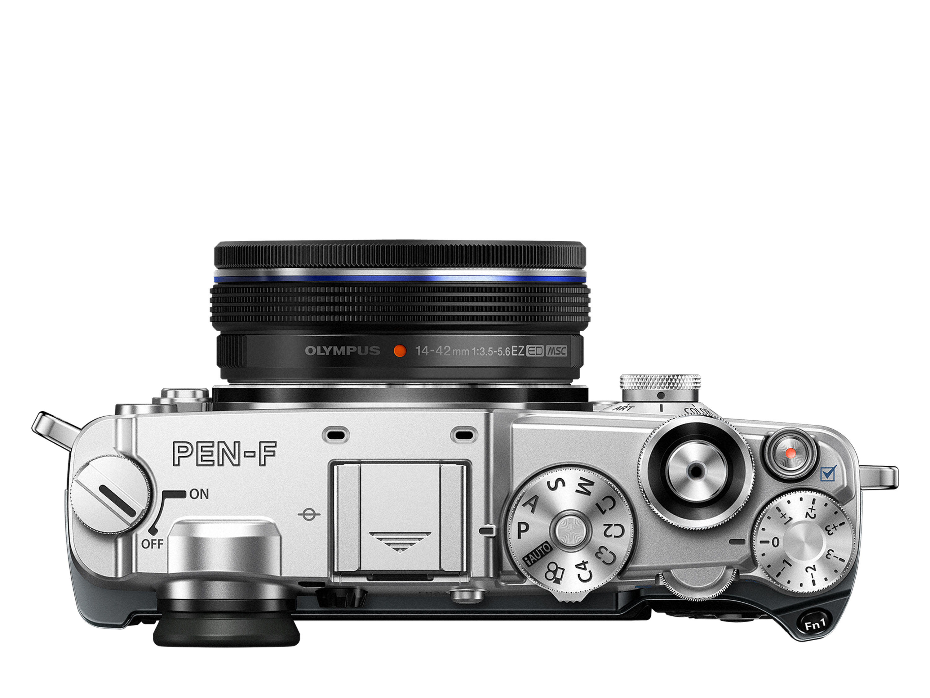 OLYMPUS PEN-F Systemkamera mit Objektiv 14-42 mm, 7,6 cm Display Touchscreen, WLAN