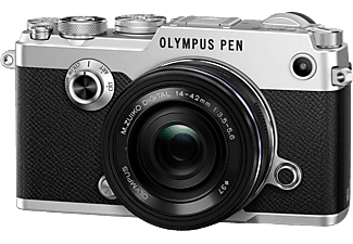 OLYMPUS OLYMPUS PEN-F Pancake Zoom Kit - Fotocamera digitale - M.ZUIKO DIGITAL ED - Argento/Nero - Fotocamera Nero/Argento
