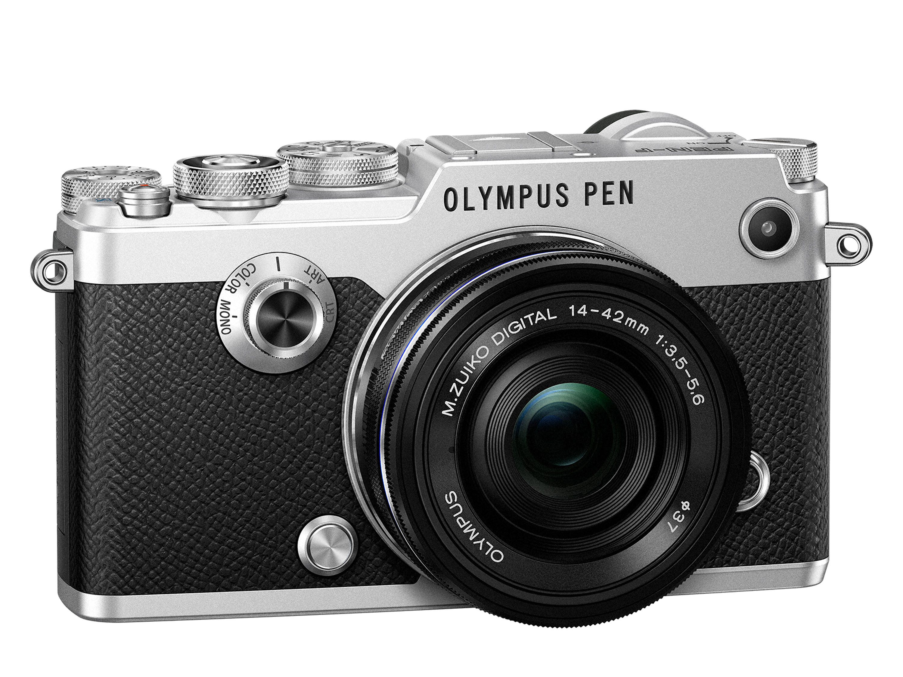OLYMPUS PEN-F Systemkamera mit Objektiv 14-42 mm, 7,6 cm Display Touchscreen, WLAN