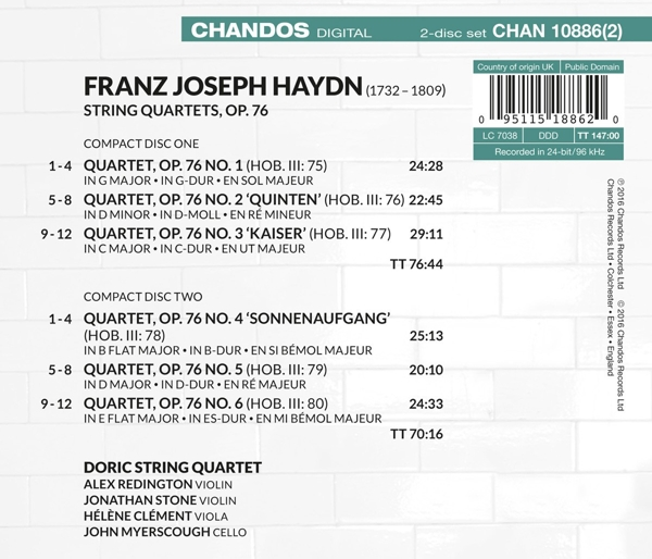 Doric String Quartet - Streichquartette Op.76  - (CD)