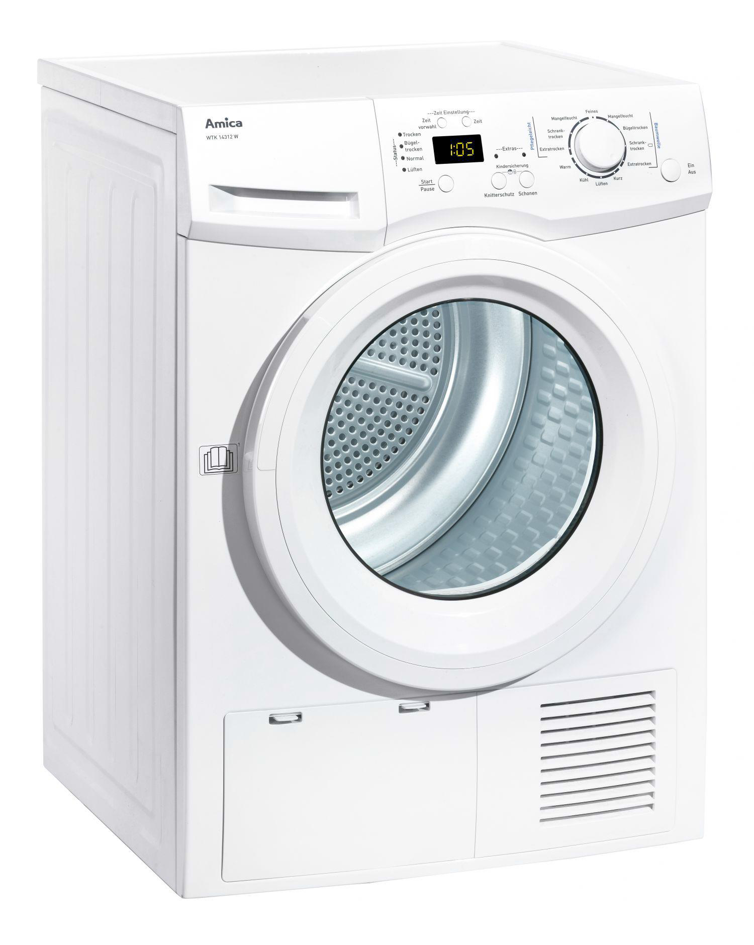 AMICA WTK 14312 W Kondensationstrockner (8 kg, B, Weiß)