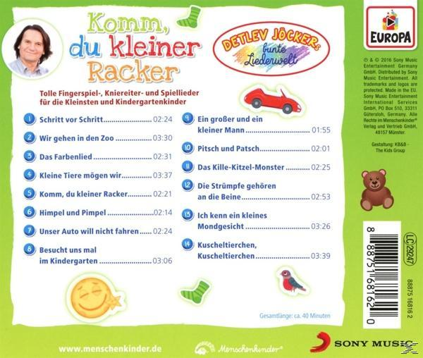 CD-Cover: Cartoon-Bild mit Text und Titellisten. Bunter, grüner Hintergrund. Illustration.