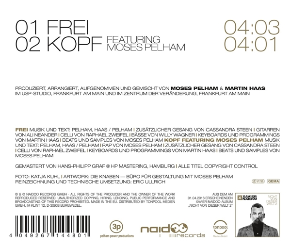 Xavier Naidoo - Frei  - (5 Zoll Single CD (2-Track))