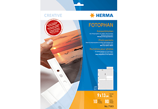 HERMA HERMA Custodie Fotophan - 9 x 13 cm - Bianco/Trasparente - copertine foto (bianco)