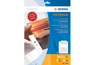 HERMA HERMA Custodie Fotophan - 10 x 15 cm - Bianco/Trasparente - copertine foto (bianco)
