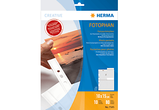 HERMA HERMA Custodie Fotophan - 10 x 15 cm - Bianco/Trasparente - Fodere per foto HERMA Fotophan (bianco)