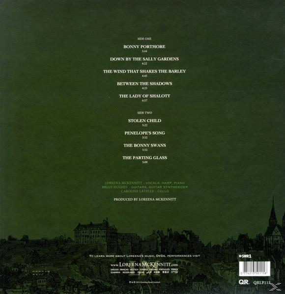 Rückseite des Albums, listet Songtitel auf und hat eine Landschaft.