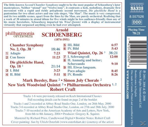 Philh, Philharmonia Orchestra - Robert Craft - Kammersinfonie 2/Glückl.Hand  - (CD)