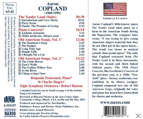 Hanson, Pasternack/Hanson/Elgin SO - Klavierkonzert/Tender Land/  - (CD)