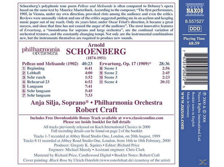Thumbnail - Craft Robert, Craft/Silja/Philharmonia Orchestra - Pelleas Und Melisande/Erwartung (CD)